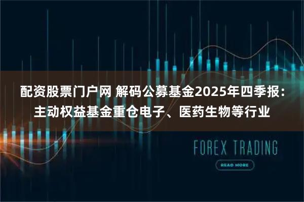 配资股票门户网 解码公募基金2025年四季报：主动权益基金重仓电子、医药生物等行业