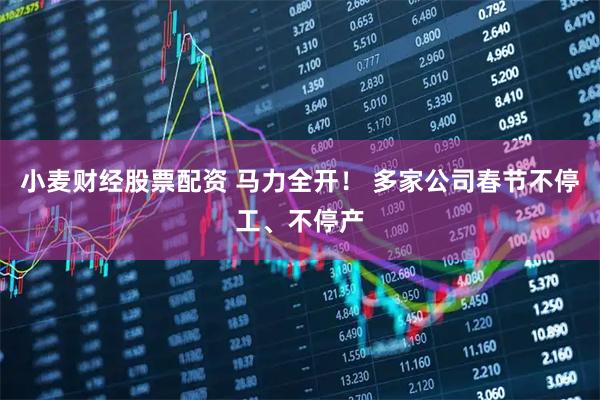 小麦财经股票配资 马力全开！ 多家公司春节不停工、不停产
